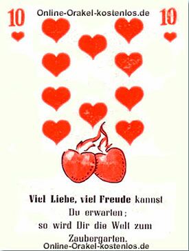 Viel Liebe, viel Freude - kostenlos Kartenlegen mit Skatkarten und Ja-Nein Orakel - der Silberspiegel