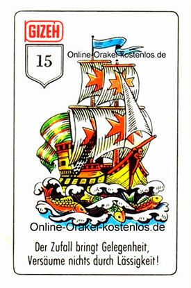 Gizeh Orakel - das Segelschiff - Online Orakel kostenlos