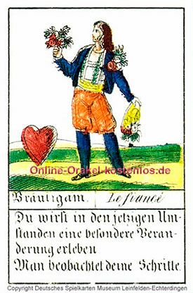 Glückskarten Orakel - Bräutigam - Online Orakel kostenlos