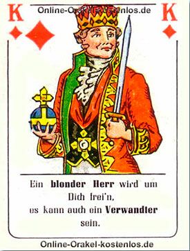 Ein blonder Herr - kostenlos Kartenlegen mit Skatkarten und Ja-Nein Orakel - der Silberspiegel