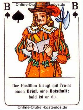 Ein Brief - kostenlos Kartenlegen mit Skatkarten und Ja-Nein Orakel - der Silberspiegel