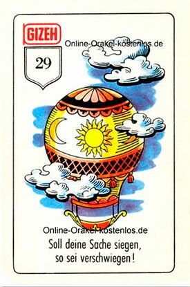 Gizeh Orakel - der Luftballon - Online Orakel kostenlos