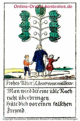 Glückskarten Orakel - Frohes Alter - Online Orakel kostenlos