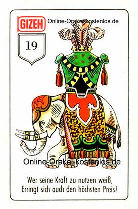 Gizeh Orakel - der Elefant - Online Orakel kostenlos