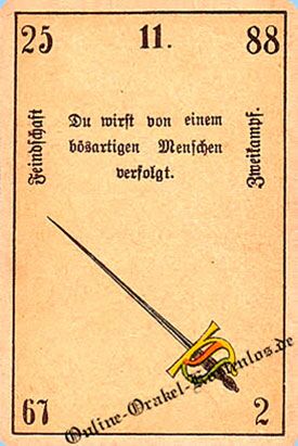 Feindschaft, Zweikampf Kabbala Orakel - Feindschaft, Zweikampf - Online Orakel kostenlos