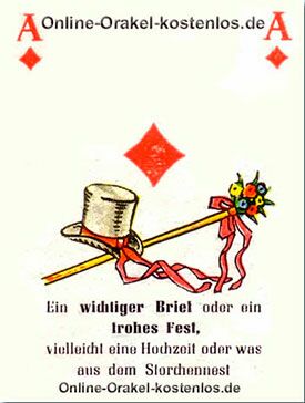 Ein wichtiger Brief Ein wichtiger Brief - kostenlos Kartenlegen mit Skatkarten und Ja-Nein Orakel - der Silberspiegel