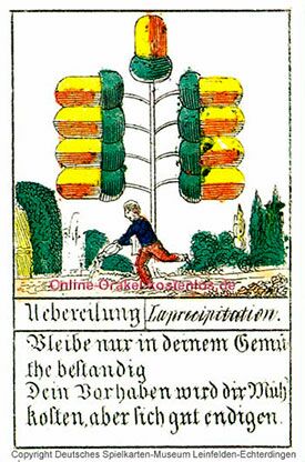 Glückskarten Orakel - Übereilung - Online Orakel kostenlos