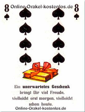 Ein unerwartetes Geschenk Ein unerwartetes Geschenk - kostenlos Kartenlegen mit Skatkarten und Ja-Nein Orakel - der Silberspiegel