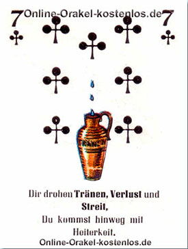 Tränen, Verlust und Streit Tränen, Verlust und Streit - kostenlos Kartenlegen mit Skatkarten und Ja-Nein Orakel - der Silberspiegel