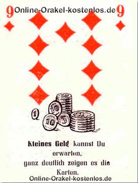 Kleines Geld - kostenlos Kartenlegen mit Skatkarten und Ja-Nein Orakel - der Silberspiegel