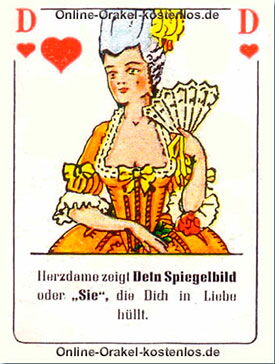 Dein Spiegelbild oder Sie Dein Spiegelbild oder Sie - kostenlos Kartenlegen mit Skatkarten und Ja-Nein Orakel - der Silberspiegel