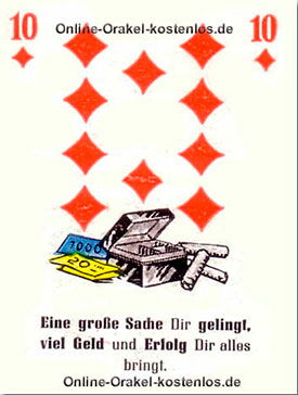 Viel Geld und Erfolg Viel Geld und Erfolg - kostenlos Kartenlegen mit Skatkarten und Ja-Nein Orakel - der Silberspiegel